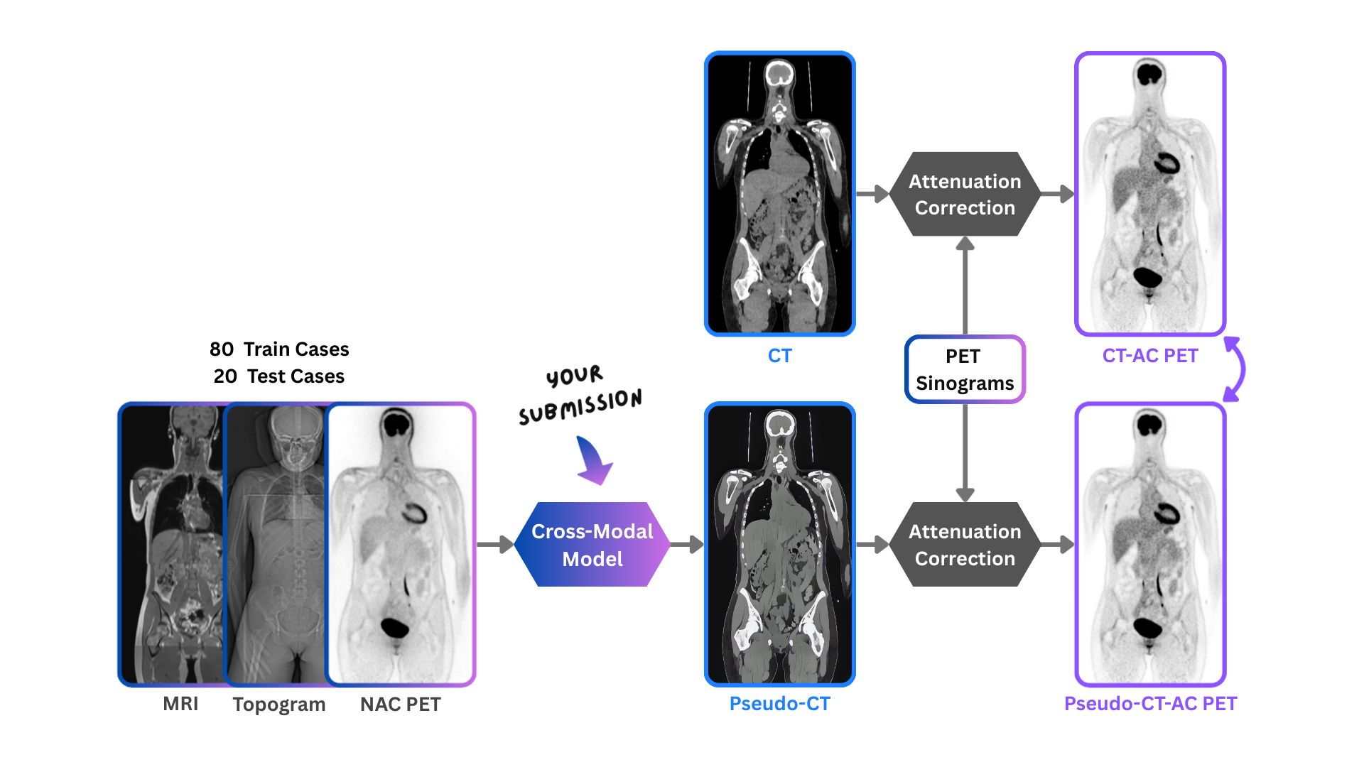 Diagram showing modalities workflow